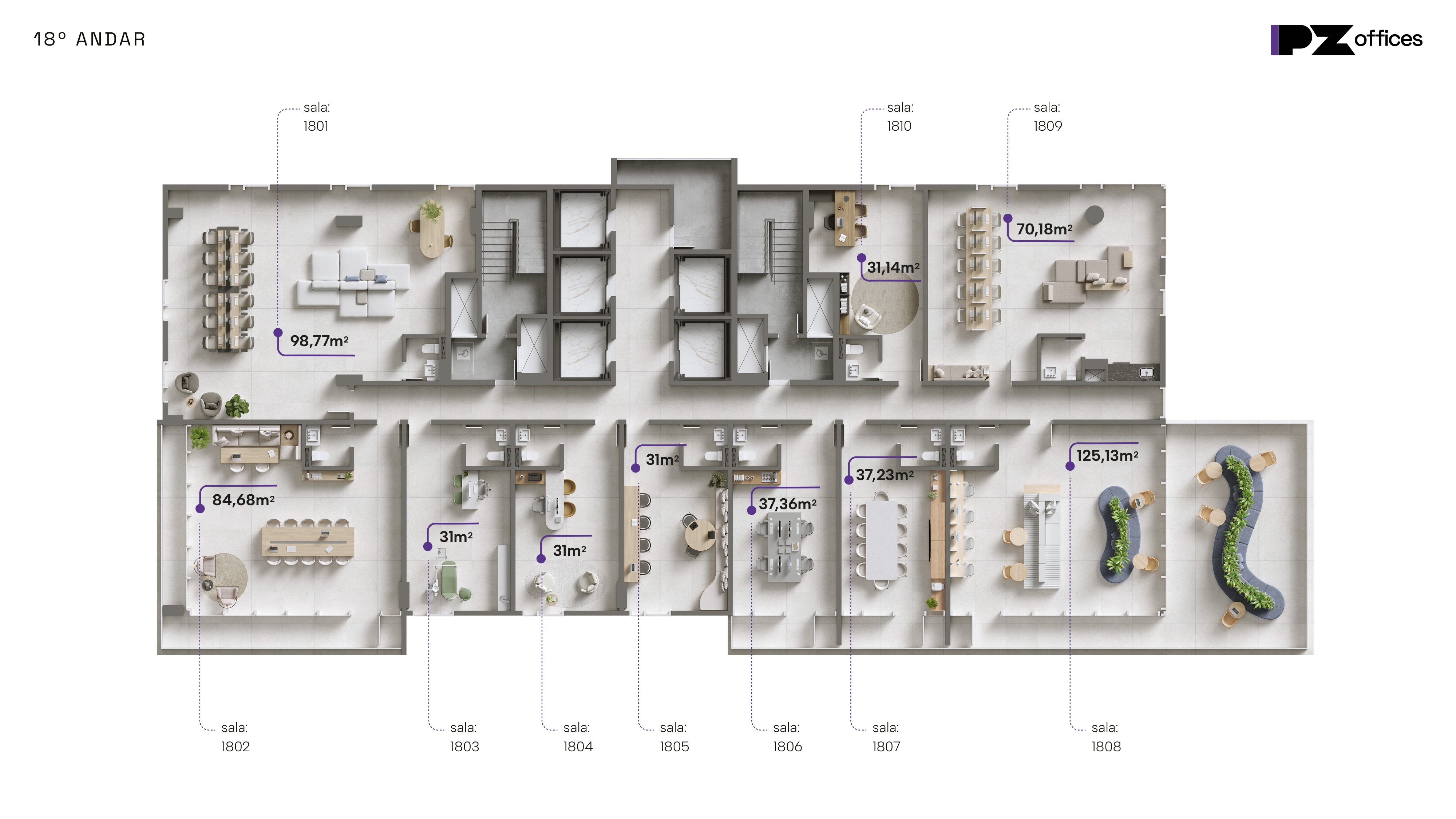 Planta PZ Offices — opção 7